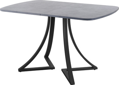 Обеденный стол AMC Elite Е24(1200) D2 (черный/бетон чикаго светло-серый) - 