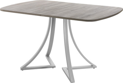 Обеденный стол AMC Elite Е24(1100) D2 (серебро/дуб уайт-ривер песочно-бежевый) - 