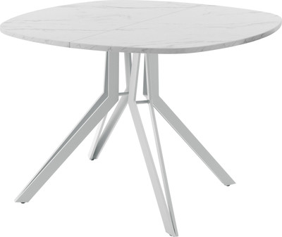 Обеденный стол AMC Elite Е21(900) D7 (серебро/мрамор кристалл) - 