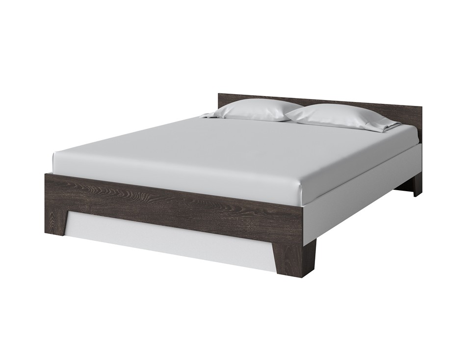 Полуторная кровать Proson Aria 140x200 (белый/дуб кантербери) — фото 1