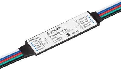 

Усилитель сигнала для светодиодной ленты, Intelligent SMART-PWM-1042-RGBW-SUF / 037408