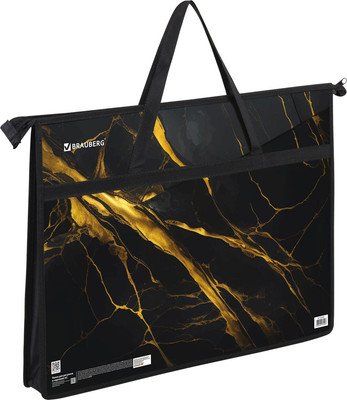 Папка-портфель Brauberg Black&Gold Marble / 272232 - 
