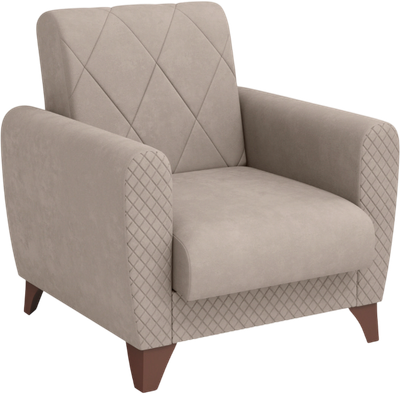 Кресло мягкое Олмеко Эдвин М (велюр прага капучино) - 