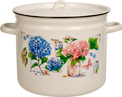 Кастрюля Лысьвенские эмали Букет гортензий С-1621/4ЖмЭК -