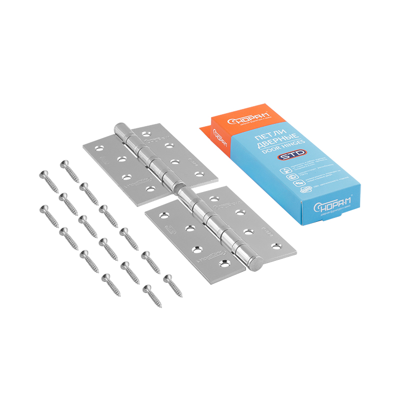 Петля дверная Нора-М 4-4ВВ FНР-STD CP 100x70x2.5 универсальная (хром) — фото 2