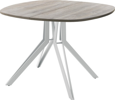 Обеденный стол AMC Elite Е21(900) D7 (серебро/дуб уайт-ривер песочно-бежевый) - 