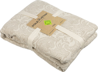 Плед Pole Kvetak (Беларускі лён) 220x155 22С158-ШР/у/л.с.уп/к. (330 Эсмеральда 247/сорт 1) - 