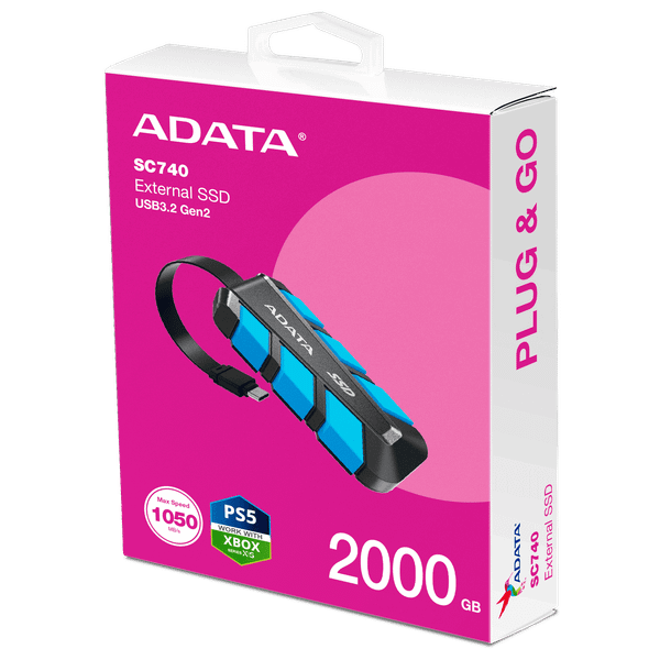 Внешний жесткий диск A-data SC740 USB3.2 Gen2 2TB (SC740-2000G-CBU)