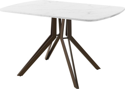 Обеденный стол AMC Elite Е21(1200) D2 (коричневый/мрамор кристалл) - 