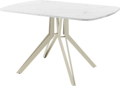 Обеденный стол AMC Elite Е21(1200) D2 (бежевый/мрамор кристалл) - 