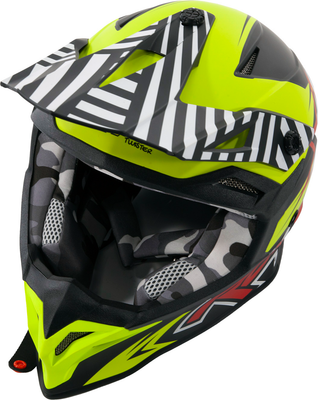 Мотошлем Roqvi Twister (XS, зеленый/черный матовый) - 