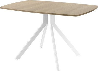Обеденный стол AMC Elite Е18(1200) D6 (белый/дуб небраска натур) - 