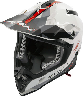 Мотошлем Roqvi Storm (L, белый/черный глянцевый) - 