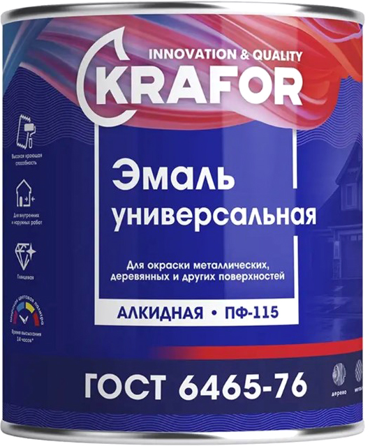 Эмаль Krafor ПФ-115 (1.8кг, салатовый)