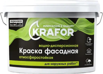 Краска Krafor Фасадная (6.5кг) - 