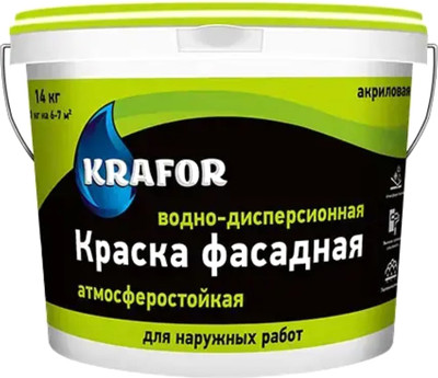 Краска Krafor Фасадная (14кг) - 