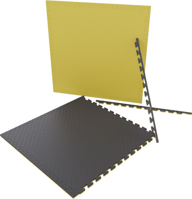 Гимнастический мат DFC EVATAT-YB-100/100/2 (желтый/графитовый) - 