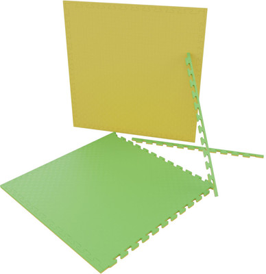 Гимнастический мат DFC EVATAT-YG-100/100/2 (желтый/зеленый) - 