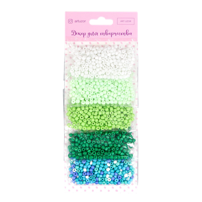 Набор бисера Sima-Land Такой разный зеленый / 7463394 - 
