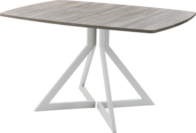 Обеденный стол AMC Elite / Е20(1100) D6 (серебро/дуб уайт-ривер песочно-бежевый) - 