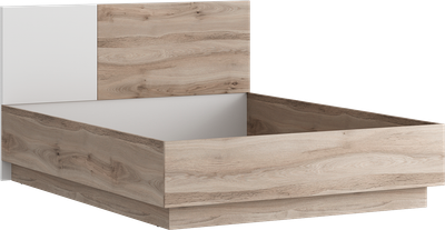 Двуспальная кровать Речицадрев Хельга 160x200 / Р393.02 (белый SWN 605/дуб салерно 708) - 