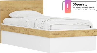 Односпальная кровать Речицадрев Сканди 90x200 / Р375.07 (дуб бунратти/фон белый) -
