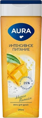 Гель для душа Aura Манго и Папайя флакон/флиптоп (390мл) -