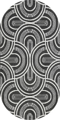 Коврик Safyun Bravo / SN550-GREY-CREAM-OVAL (0.8x1.5) -