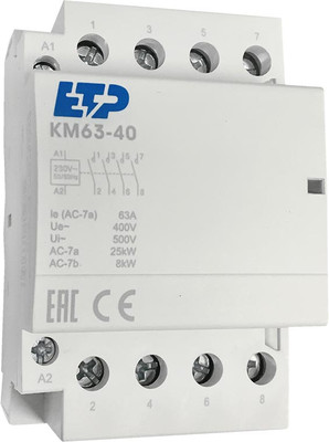 Контактор ETP КМ63-40 63A 4NО / 16605 - 