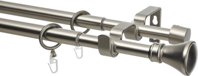 Карниз для штор Sundays Home Люксор Раздвижной 16/19мм 2-х рядный (сатин, 1.6-3м) -