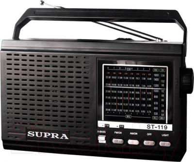 Радиоприемник Supra ST-119 (черный) - общий вид