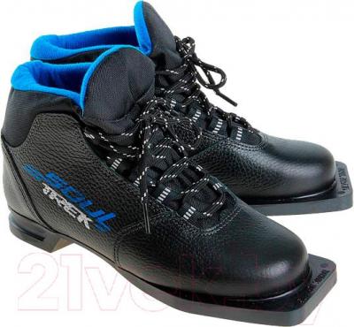Ботинки для беговых лыж TREK Soul HK NN75 (черный/синий, р-р 37) - общий вид