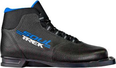 Ботинки для беговых лыж TREK Soul HK NN75 (черный/синий, р-р 37) - вид сбоку