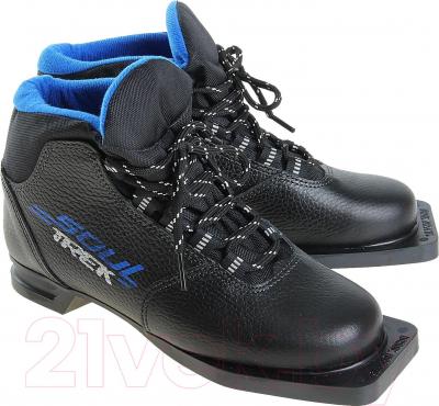 Ботинки для беговых лыж TREK Soul HK NN75 (черный/синий, р-р 39) - общий вид
