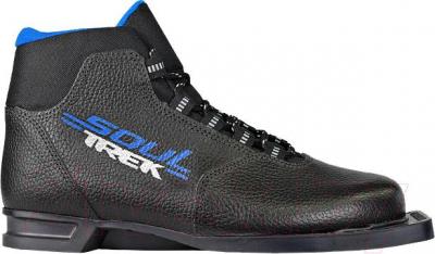 Ботинки для беговых лыж TREK Soul HK NN75 (черный/синий, р-р 40) - вид сбоку