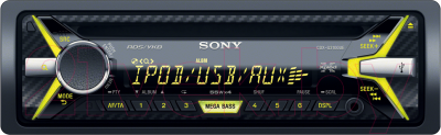 Автомагнитола Sony CDX-G3100UE - с желтой подсветкой