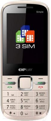 Мобильный телефон Explay Simple (Cream) - общий вид