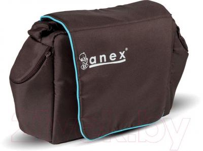 Детская универсальная коляска Anex Elana (терракотовый) - сумка для мамы  (на примере бирюрозового цвета)