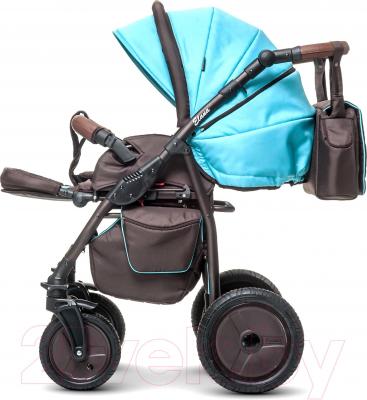 Детская универсальная коляска Anex Elana (терракотовый) - прогулочная  (на примере бирюрозового цвета)