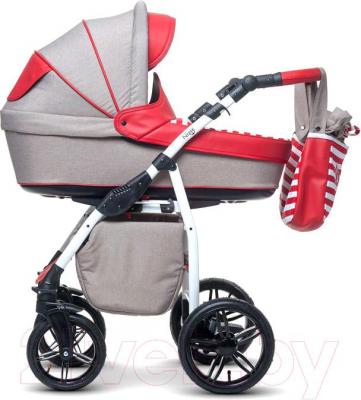 Детская универсальная коляска Anex Nixie (красный) - вид сбоку