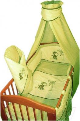 Комплект постельный для малышей Ankras Жирафик 3 (зеленый) - балдахин в комплект не входит