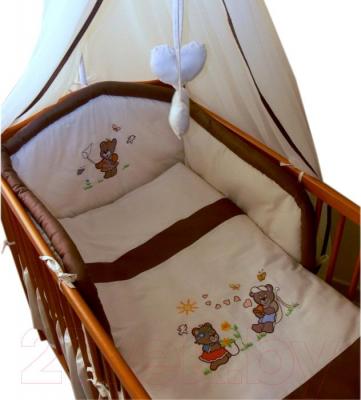 Комплект постельный для малышей Ankras Лето 3 (бежевый) - балдахин в комплект не входит