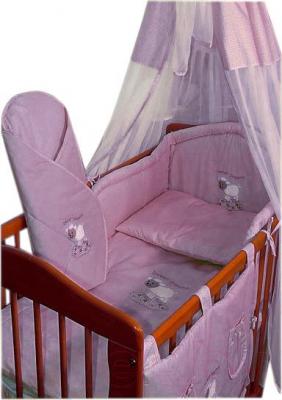 Комплект постельный для малышей Ankras Сладкий сон: Овечка 3 (розовый) - балдахин в комплект не входит