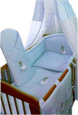 Комплект постельный для малышей Ankras Сладкий сон: Мишка с подушкой 3 (голубой) - балдахин в комплект не входит