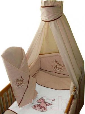 Комплект постельный для малышей Ankras Коник 6 (бежевый) - балдахин в комплект не входит