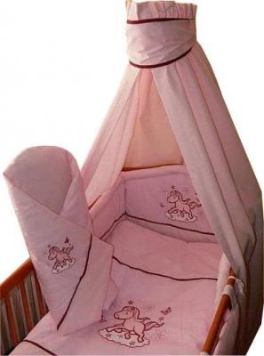 Комплект постельный для малышей Ankras Коник 6 (розовый) - балдахин в комплект не входит