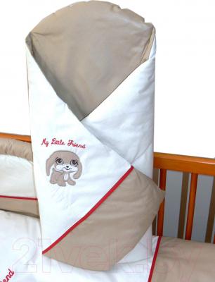 Комплект постельный для малышей Ankras Мой маленький друг 6 (голубой) - одеяло