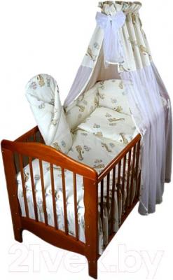 Комплект постельный для малышей Ankras Стандарт: Жирафенок 6 (бежевый) - балдахин в комплект не входит