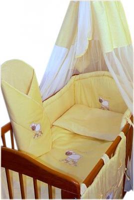 Комплект постельный для малышей Ankras Сладкий сон: Овечка 6 (желтый) - балдахин в комплект не входит