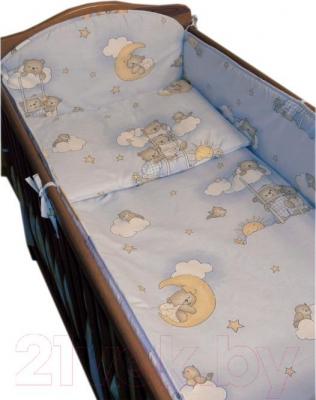 Комплект постельный для малышей Ankras Стандарт: Мишки на лестнице 6 (голубой) - общий вид